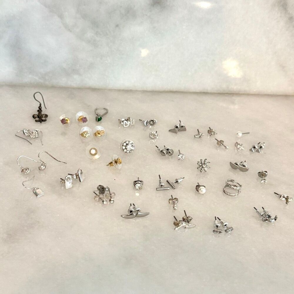 Mixed Lots Of Altar'd State Pierced Stud & Dangle Earrings Bundle Silver-tone